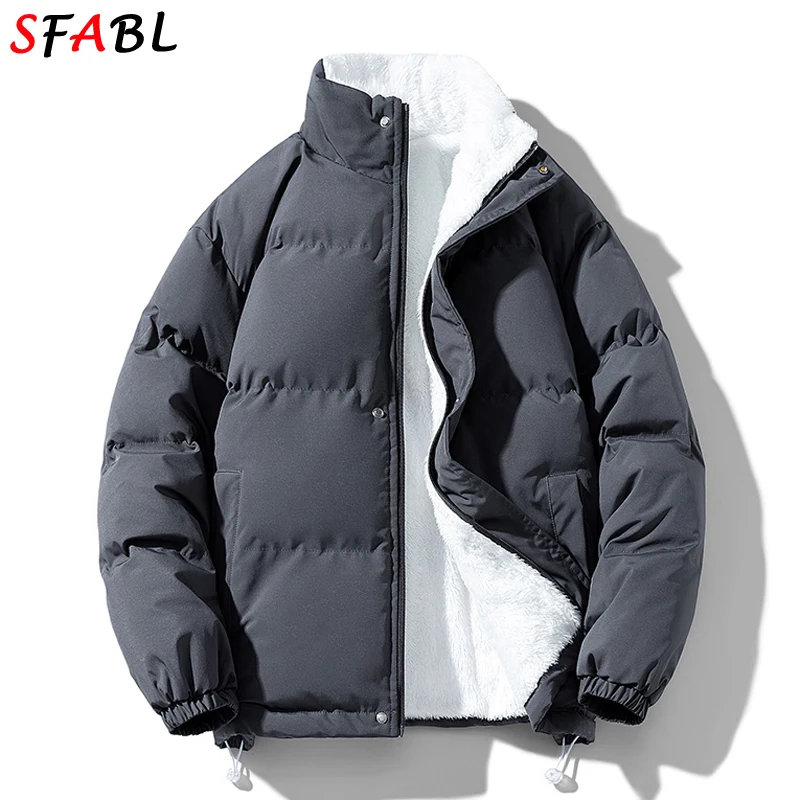 Winter Oversize Jacket Men Windbreak Parka Fleece Jacket Coats Men\'s Winter Luxury Padding Korean Puffer Jacket Streetwear Women