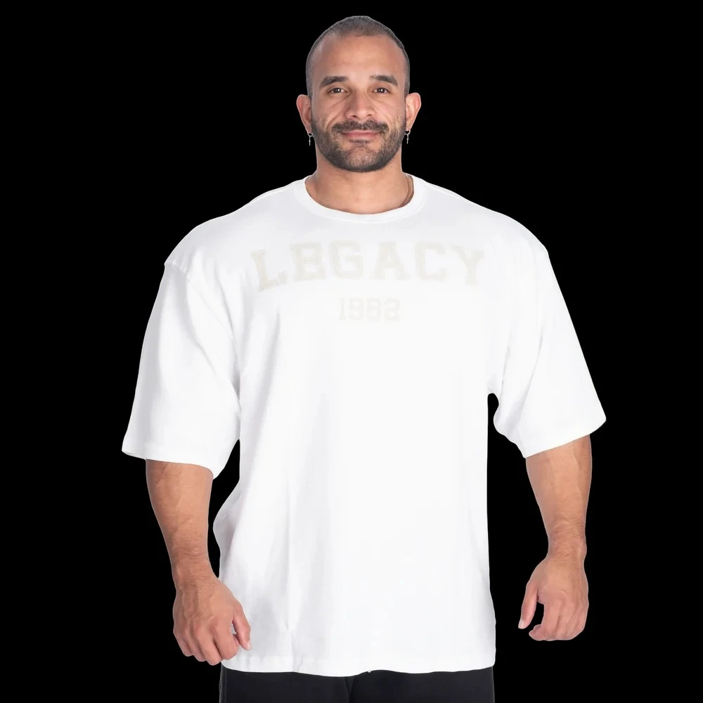 Legacy Iron Thermal Training Fitness Outdoor Sports Schwarzes Freizeit-T-Shirt für Herren und Damen, Luxusmarken-Top – Detail 5