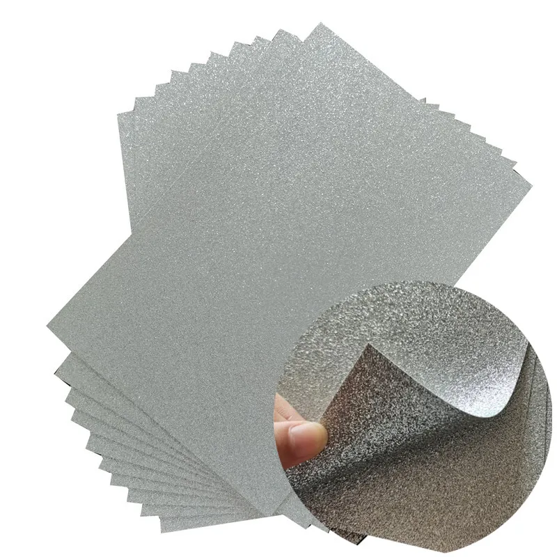 10 Sheets 8*12 Inch 200Gsm Silver Glitter Cardstock Paper, Double Sided Sparkle Card Stock For Crafts,Cupcake Topper And Decors