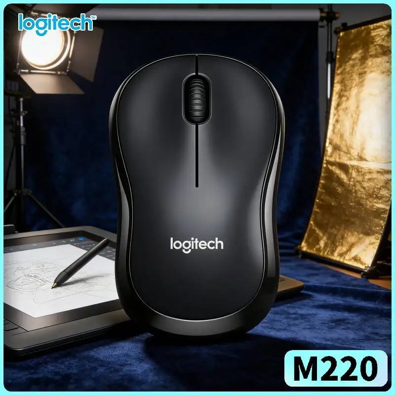 Logitech M220 Silent Wireless Mouse USB Nano Dongle 18-Month Battery 1000 DPI Tracking Desktop Computer Office Home Accessory