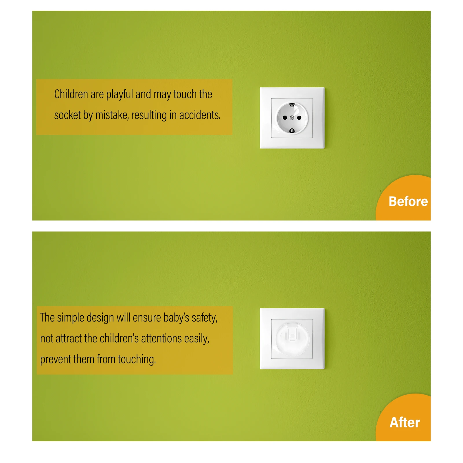 

12pcs Safety Socket Covers Transparent Proofing Electrical Outlets Child Protectors Durable Material Easy Installation
