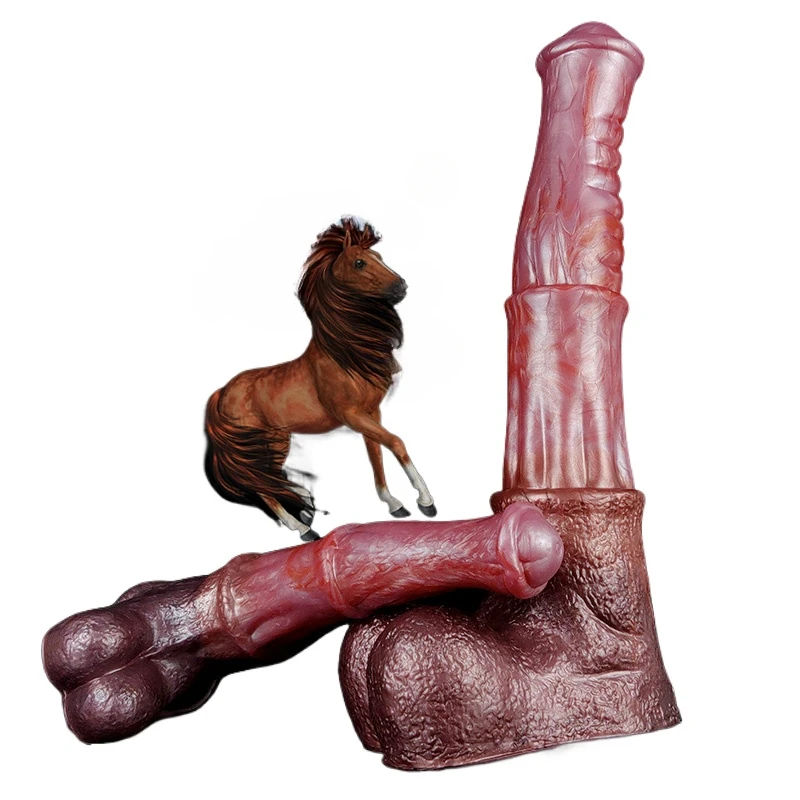 2023 Realistic Horse Dildo Silicone 13.69 inch Huge Long Dildo For Anal Stimulation G-Spot Penis Cock With Sucker Adult Sex Shop