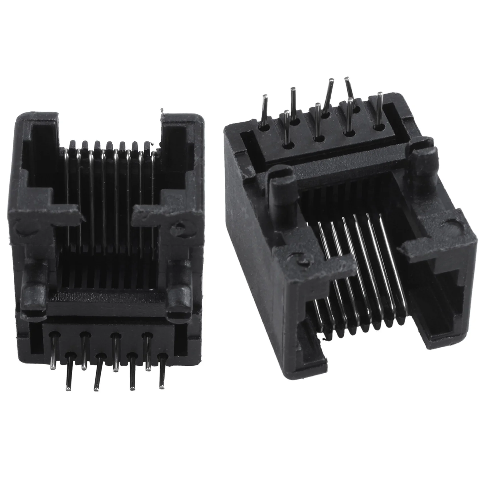 

B68C 100 шт. RJ45 8P8C компьютерная сеть Интернет PCB разъем черный