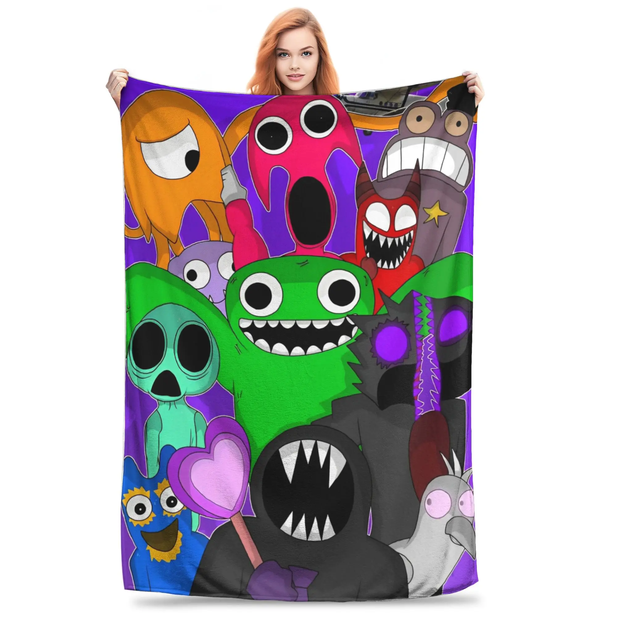 Garten of Banban لعبة الرعب بطانية مريحة لينة رمي البطانيات للأريكة 50x60 بوصة أحجام متعددة الفراش يلقي #2