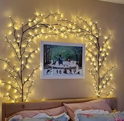 LED Gypsophila String Lights, piscando iluminado Willow, Vine Ramos Luzes para o quarto, Hotel Party, Festival, Jardim, Bendable Branch