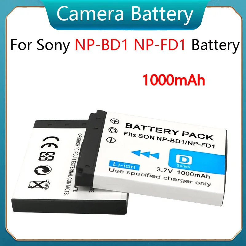 

1000mAh NP-BD1 NP-FD1 Battery for Sony Cyber-shot DSC-G3, DSC-T2, DSC-T70, DSC-T75, DSC-T77, DSC-T90, T200, T300, T500 Camera