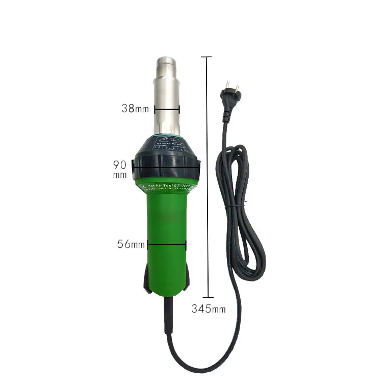 1600W Heat Gun Voltage Regulator Hot Air Torch Plastic Welder ST-1600 for Welding PP PE PVC HDPE Roofing Flooring Membrane Liner