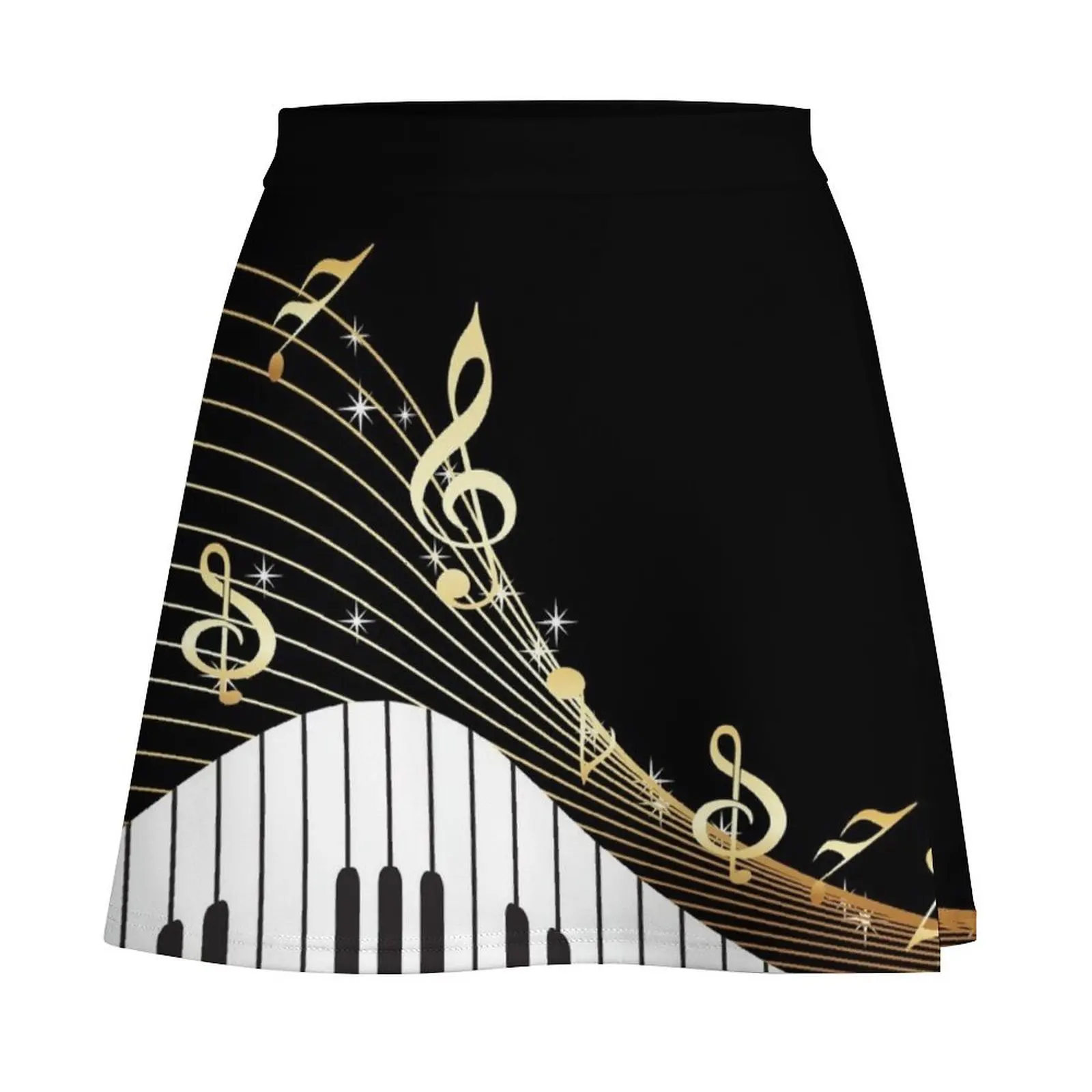 Ivory Keys Piano Music Mini Skirt skirts for womans dresses for prom new in external clothes korean fashion Mini Skirt