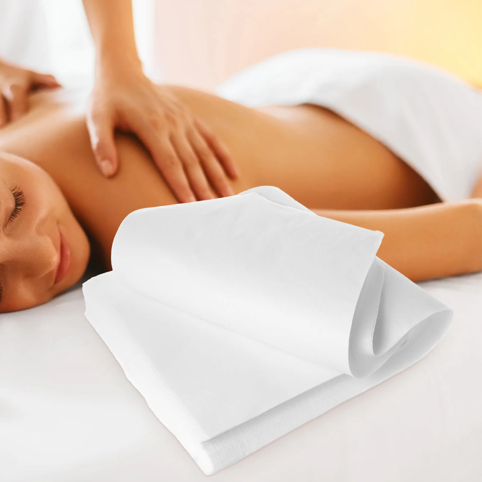 100매 일회용 발 수건 비직포 흡수성 발 수건 발목욕 살롱 스파 매니큐어 위생 청소 도구
