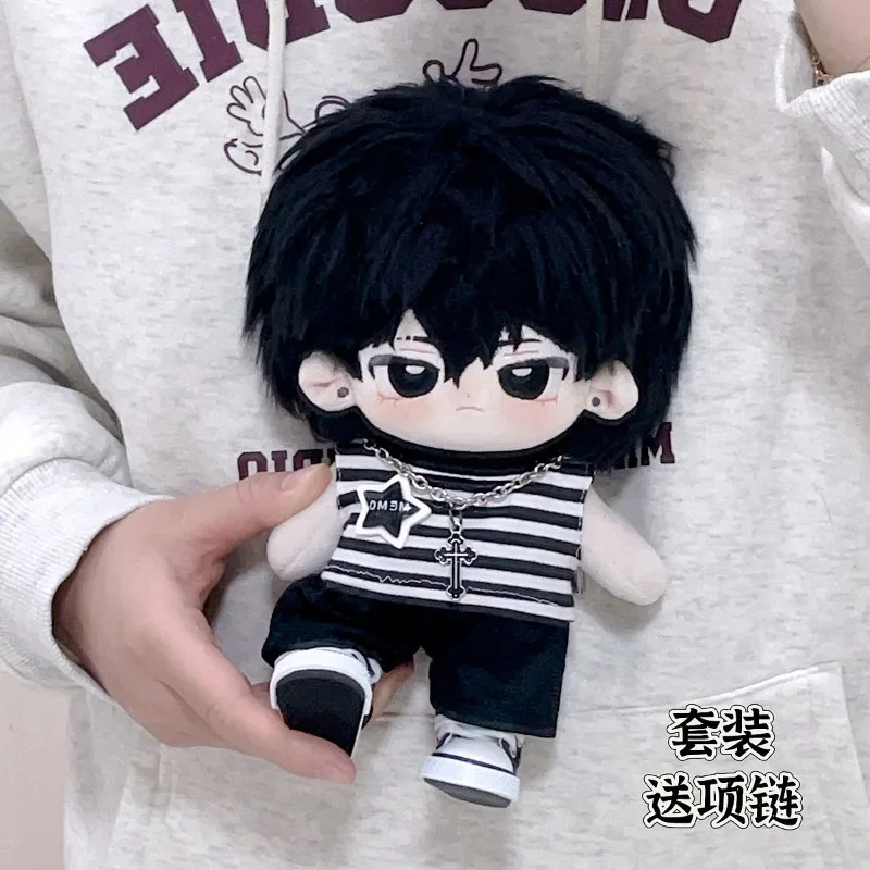 

20cm Baby Clothes Men's Black Cool Sleeveless Tank Top Baby Clothes Fat Body Can Wear No Attributes