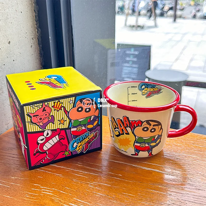 Crayon Shin-Chan Tasse en céramique, Nohara Shiro, Couple mignon, Tasse à eau, Tasse de petit déjeuner, Dessin animé, Tasse à café de bureau, Tasse à lait, Cadeau de vacances