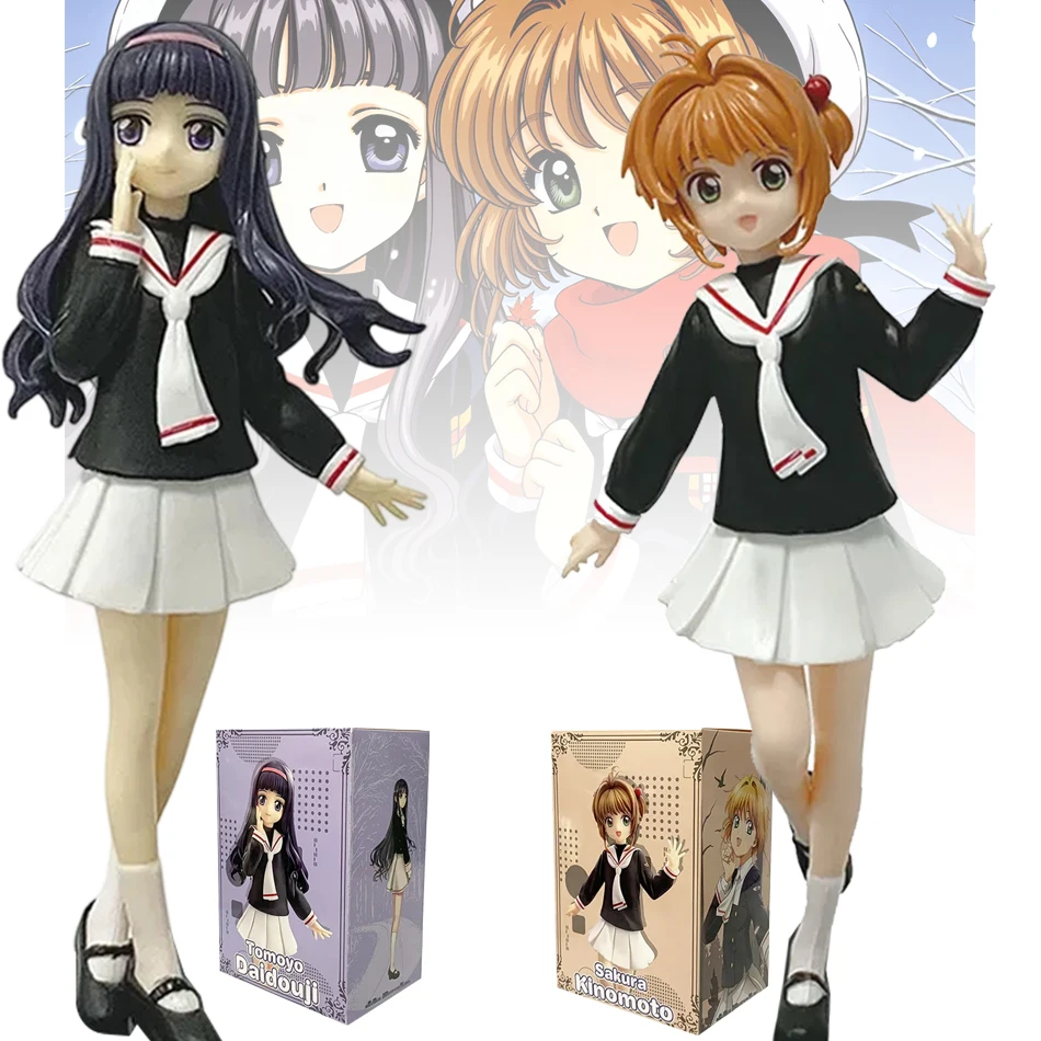 Anime Card Captor Sakura Figur Sakura Kinomoto Tomoyo Daidoji Actionfigur PVC-Modell Sammlerstück Desktop-Dekoration Spielzeug Geschenk Bestseller