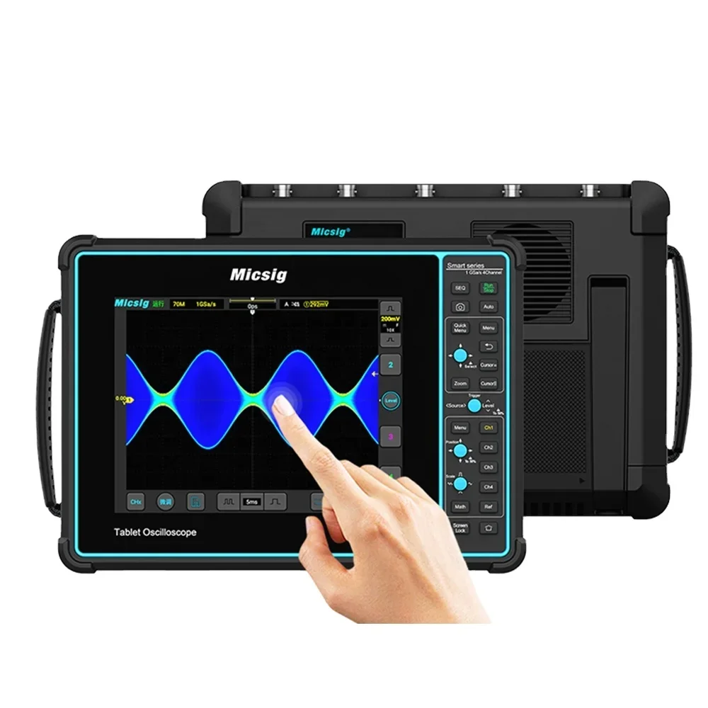 

Портативный цифровой планшетный осциллограф Micsig STO1004, 100 МГц, 4 канала, практичный измеритель, сенсорная кнопка, высокоэффективный осциллограф