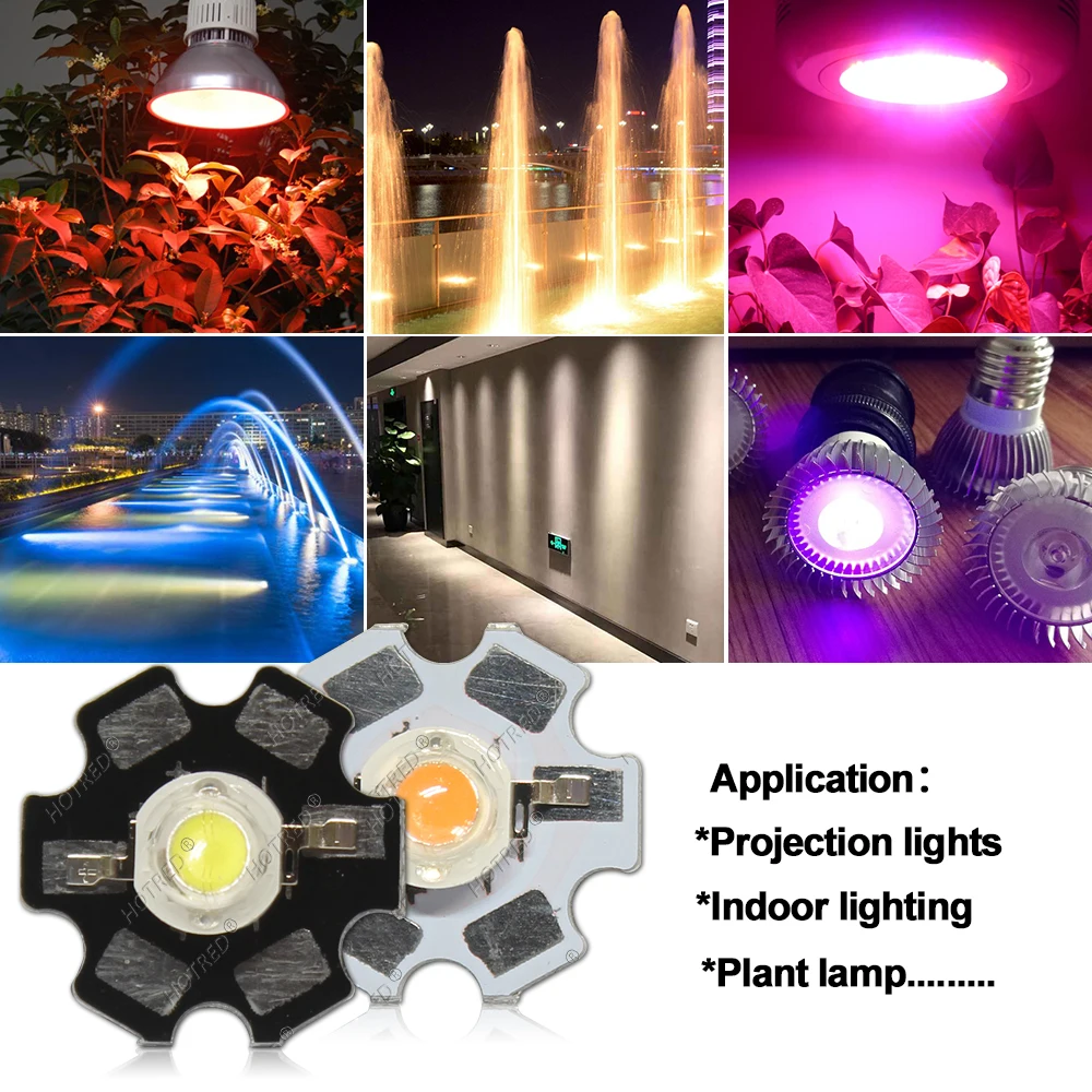 10pcs High Power LED COB Chip 1W 3W 5W Warm Cool White Red Blue Green Yellow Full Spectrum 660nm 440nm Grow Light Aquarium Lamps image 6