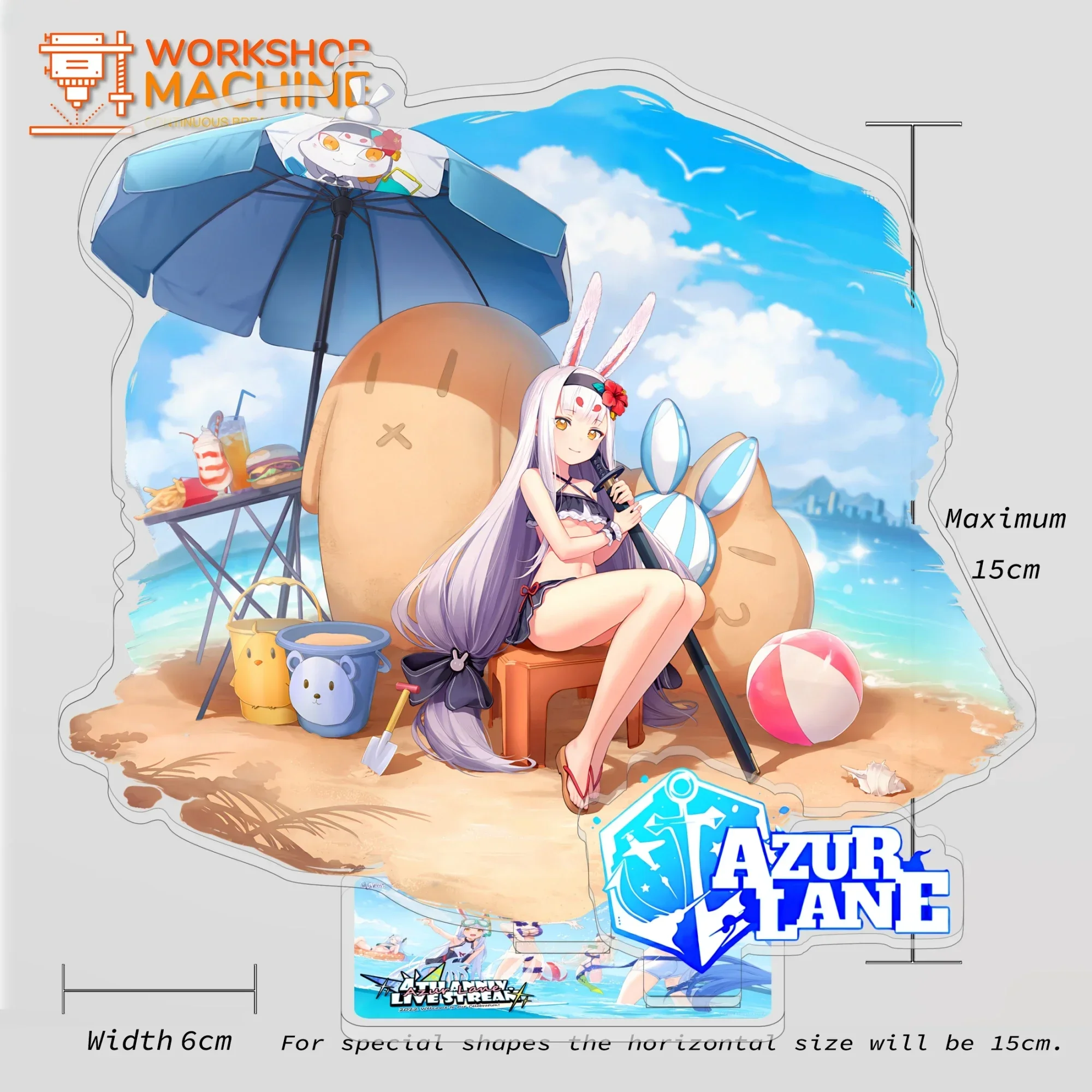 Azur Lane P6 Anime Characters Acrylic Display Stand Model High Precision Writing Desk Decorations Trend Souvenir Ornaments