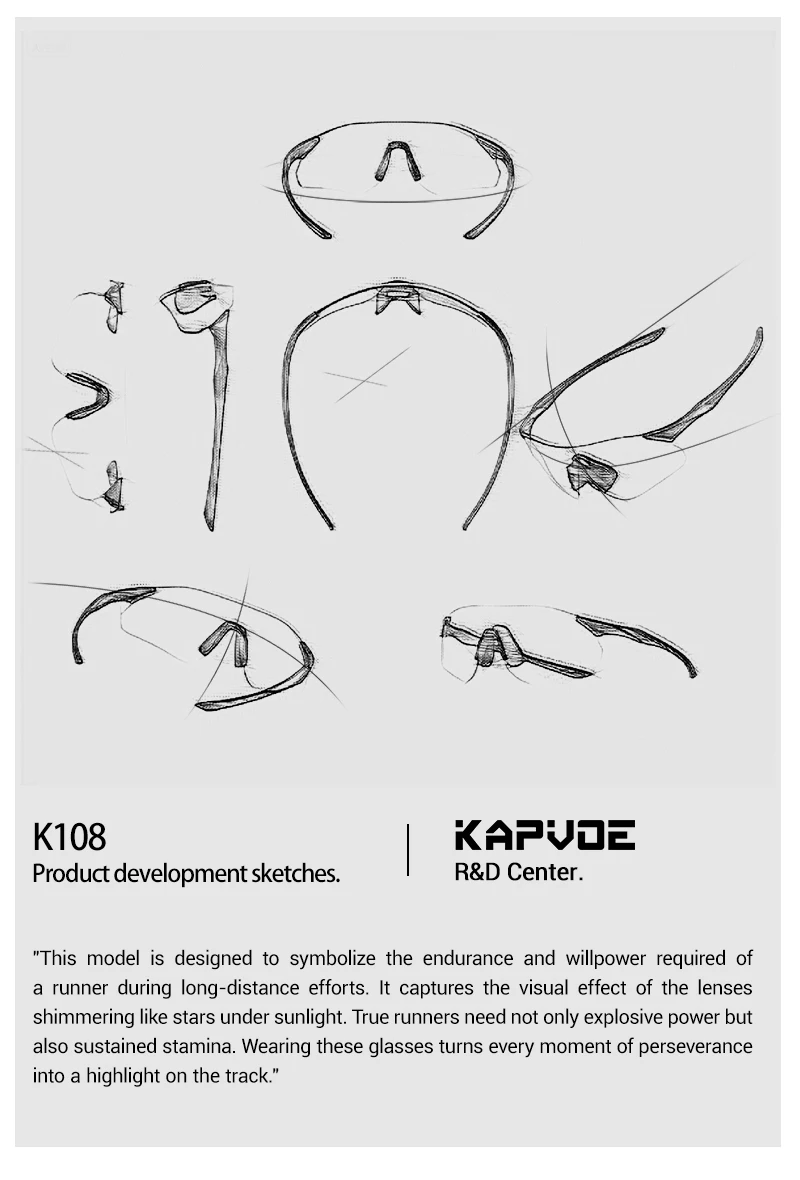 2026 Kapvoe Neue Herren-Sonnenbrille Leichte Lauf- und Radbrille UV400 Fahrradbrille MTB Sportbrille für Damen – Detail 22