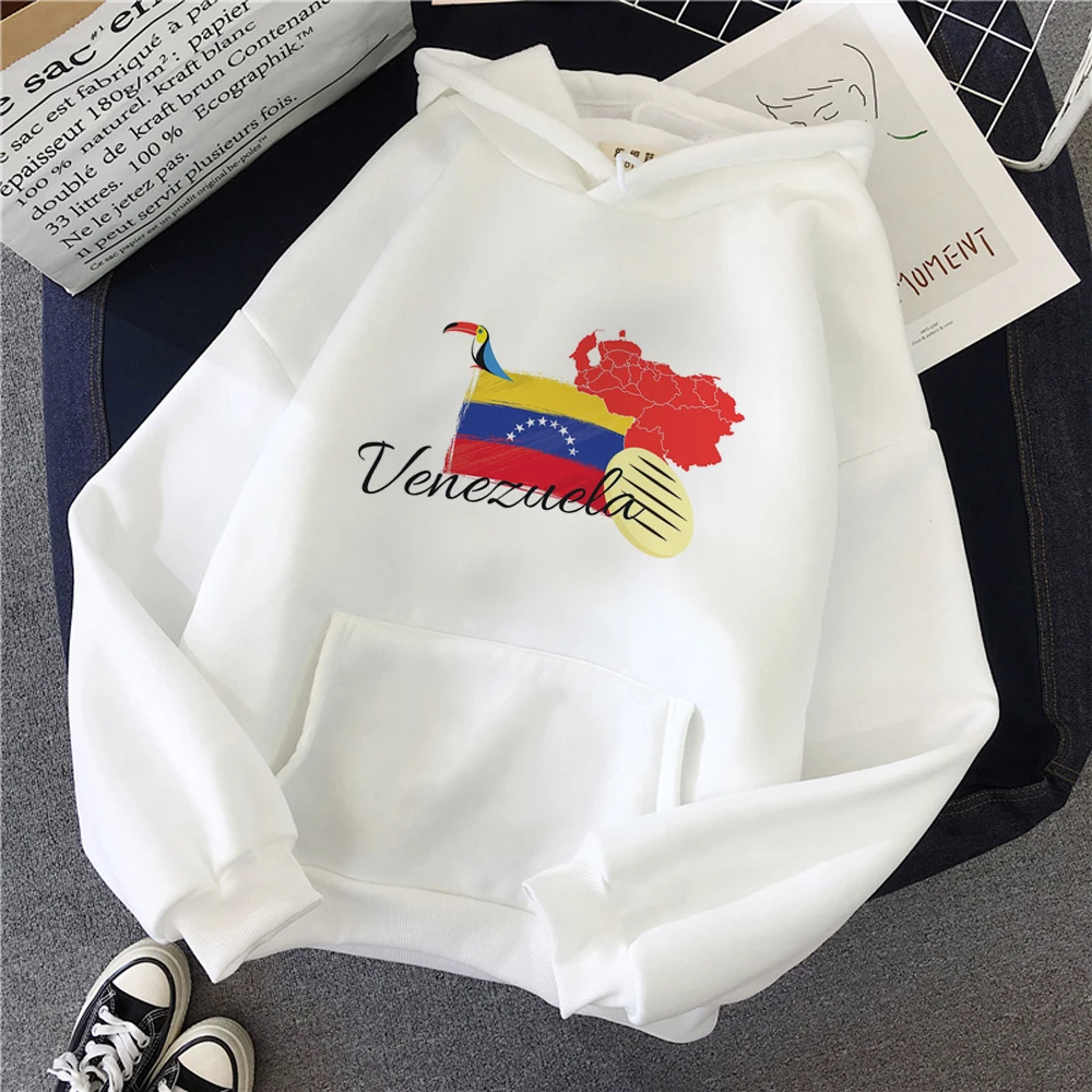 Venezuela Hoodies Frauen koreanischen Stil y2k ästhetischen gotischen Streetwear Trainings anzug weiblichen Fleece Trainings anzug