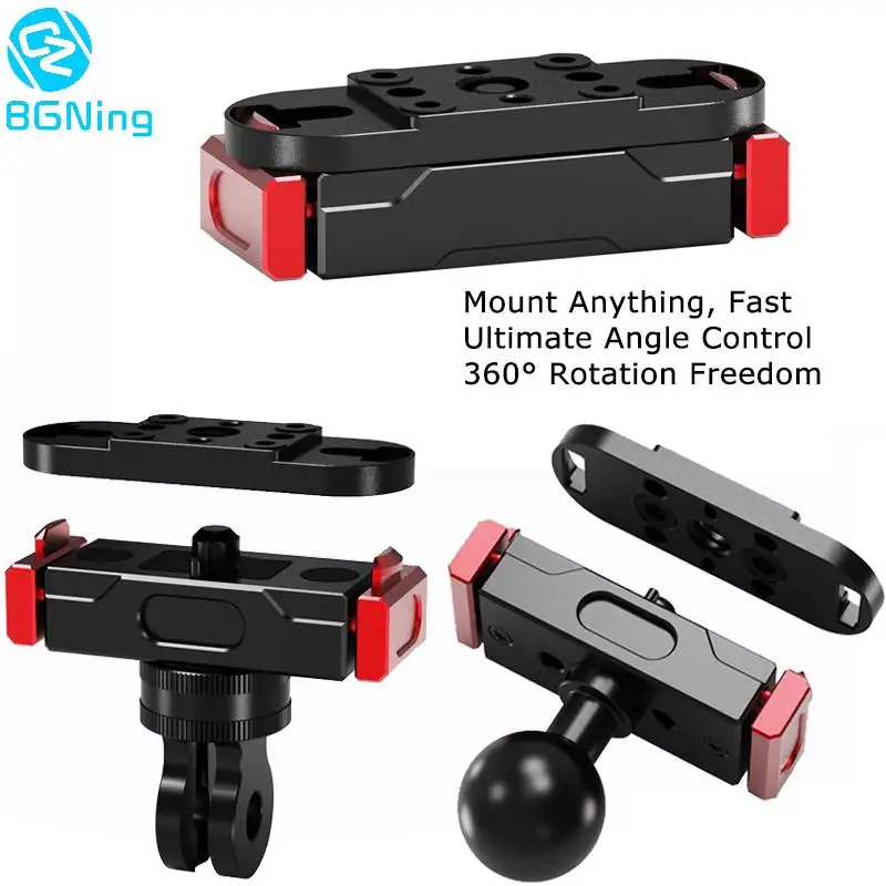 لاستبدال GoPro طقم قاعدة مغناطيسية من الألومنيوم سريع الإصدار 360 °   حامل ثلاثي القوائم للتخميد لكاميرا Hero 12/11/10/9/8 Max Action