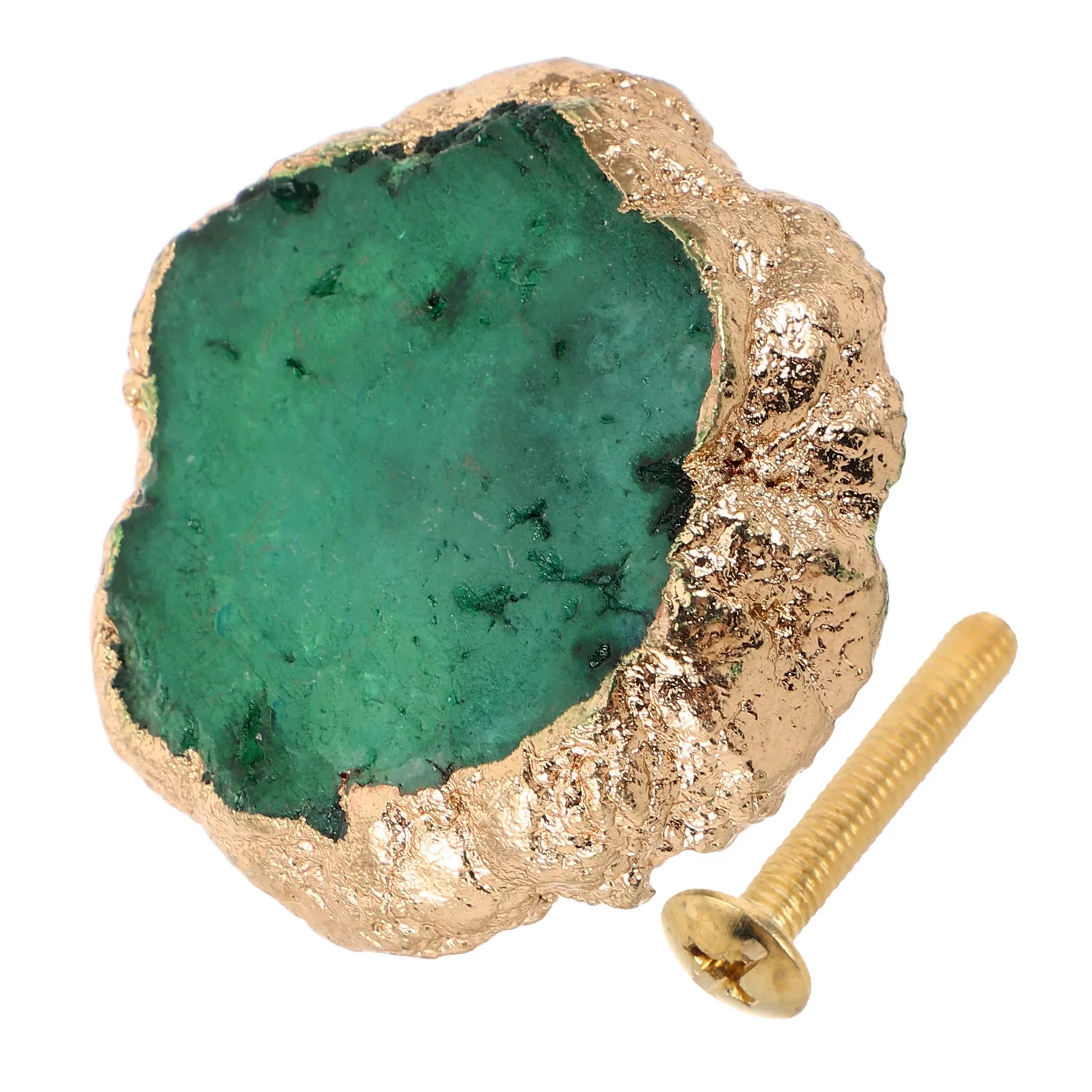 Irregular Crystal Slice Brass Cabinet Handles Elegant Pulls for Bathroom Kitchen Closet Drawer Wardrobe Hardware