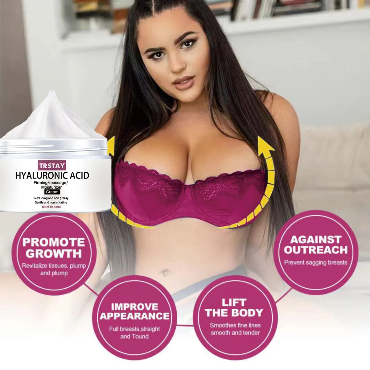 TRSTAY. Breast Firming/Massage/Moisturizing Cream Enhance Fullness Bregat Shaping/Firming Natural Plant Extract