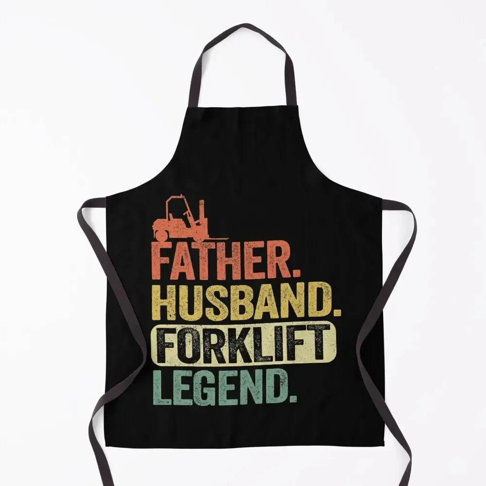 

Father Husband Forklift Legend Operator Driver Dad Gift Apron For Men with personal logo Waterproof Apron