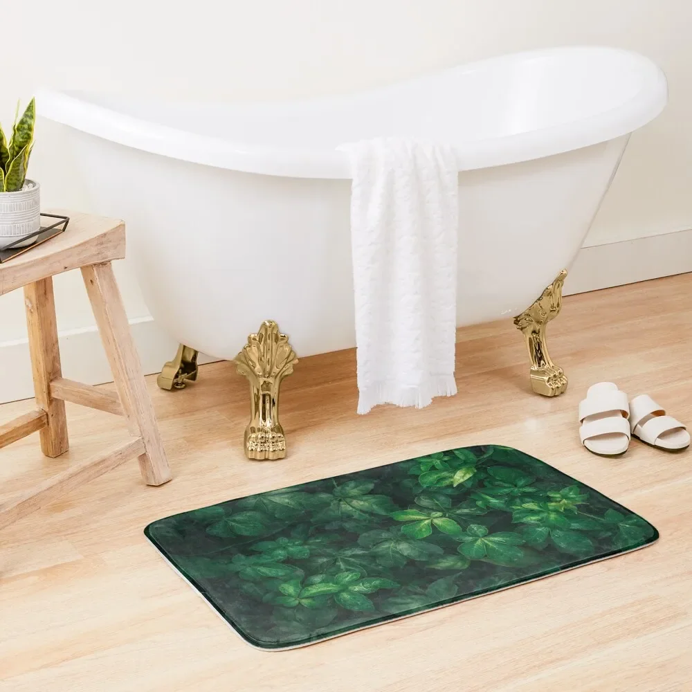 

Green Jungle Leaves Bath Mat Living Room Rug Rug Foot For The Bathroom Entrance Door Mat