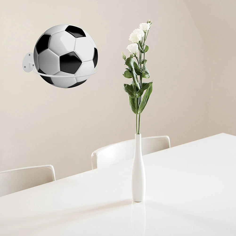 

4Pcs Sports Ball Holders Wall Mount Basketball Football Volleyball Rugby Storage Rack Durable Metal Organizer Space Saving