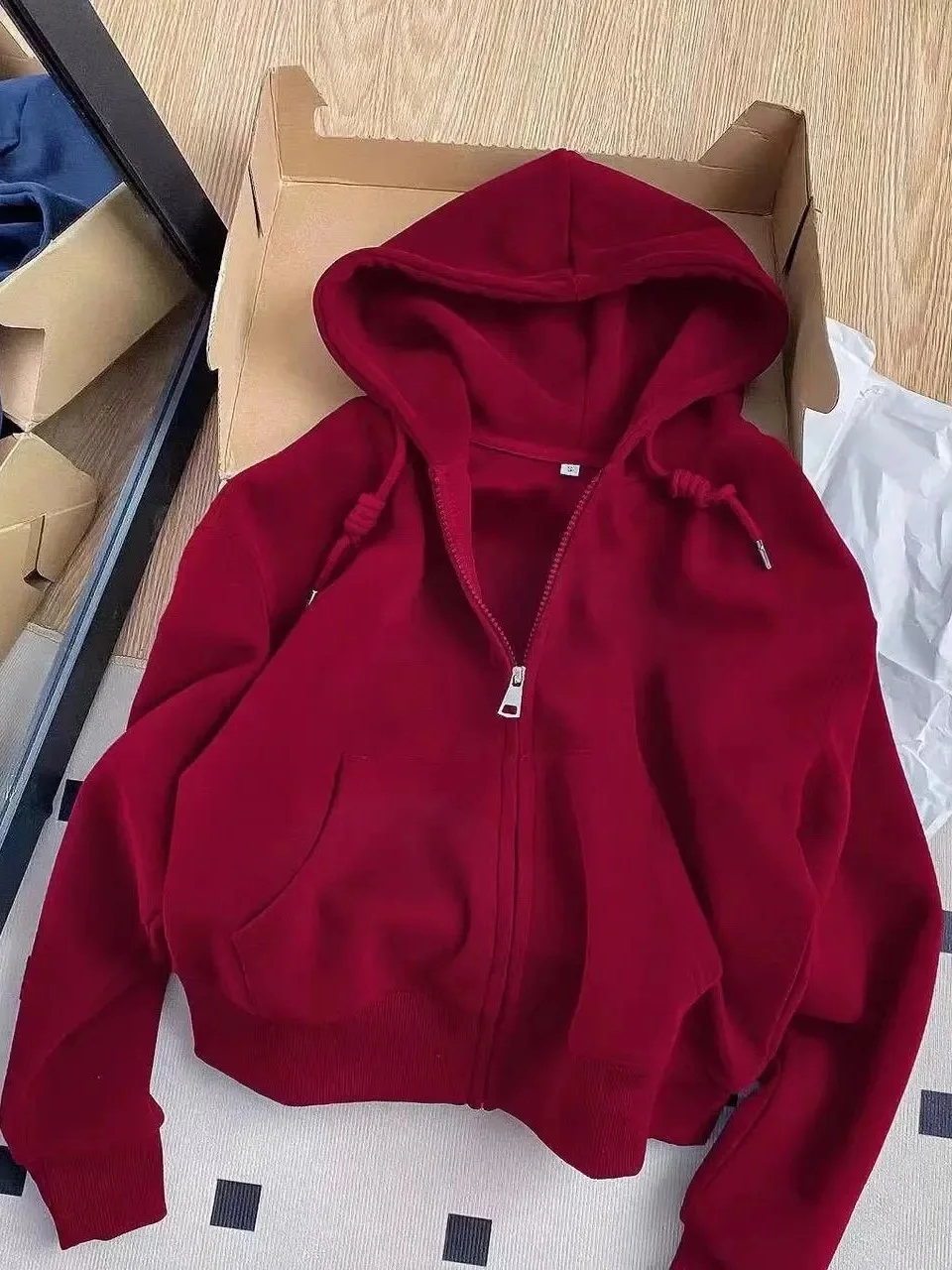 Short Spring Autumn Women's Jacket 2026 New Style Hoodie Casual Top Initial Autumn Korean System Outfit Commute Style Loose Fit