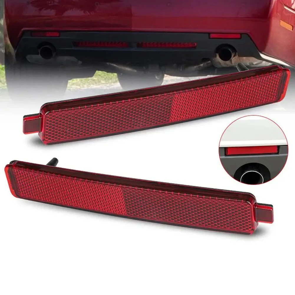 Rear Bumper Replacement Rear Bumper Light ABS Plastic Reflective Lens Direct Replacement Easy Installation Pair LH And RH