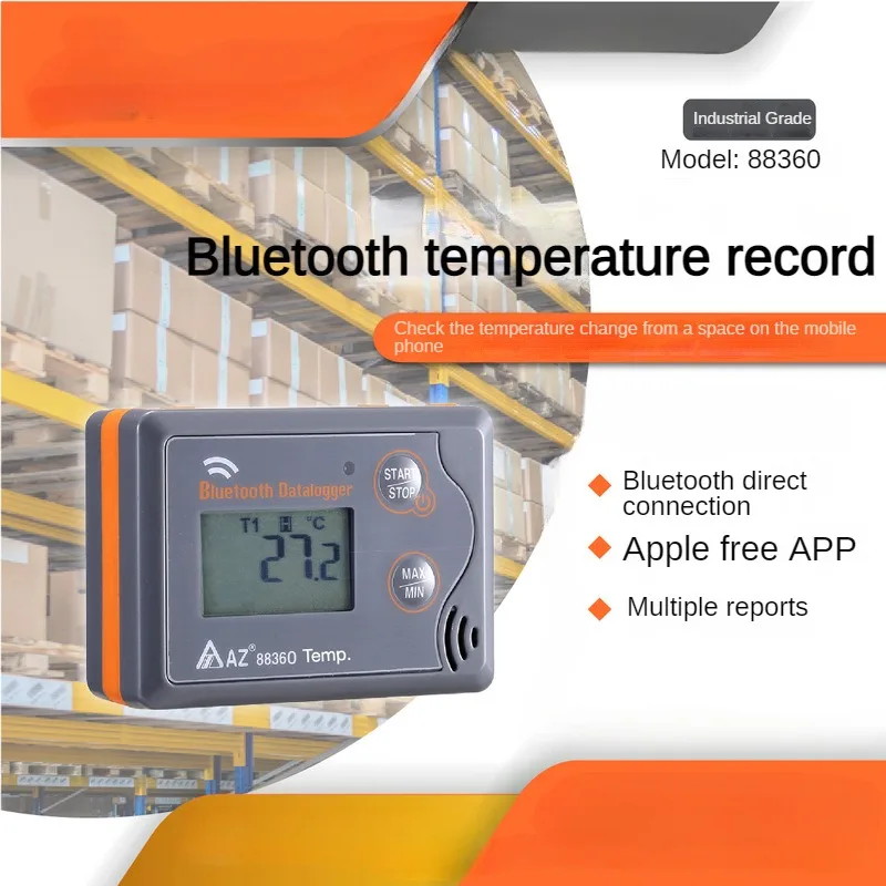 

AZ88360/AZ88361/AZ88362/AZ88363 Cold Chain Transportation Temperature Recorder Thermometer Humidity Sensor Generate PDF