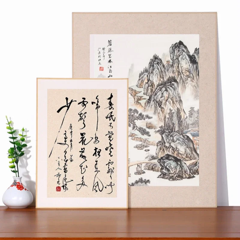 

Mulberry Paper Card Vintage Thicken Half-Ripe Raw Rice Paper Chinese Brush Calligraphy Papier Drawing Paper Papel Para Dibujar