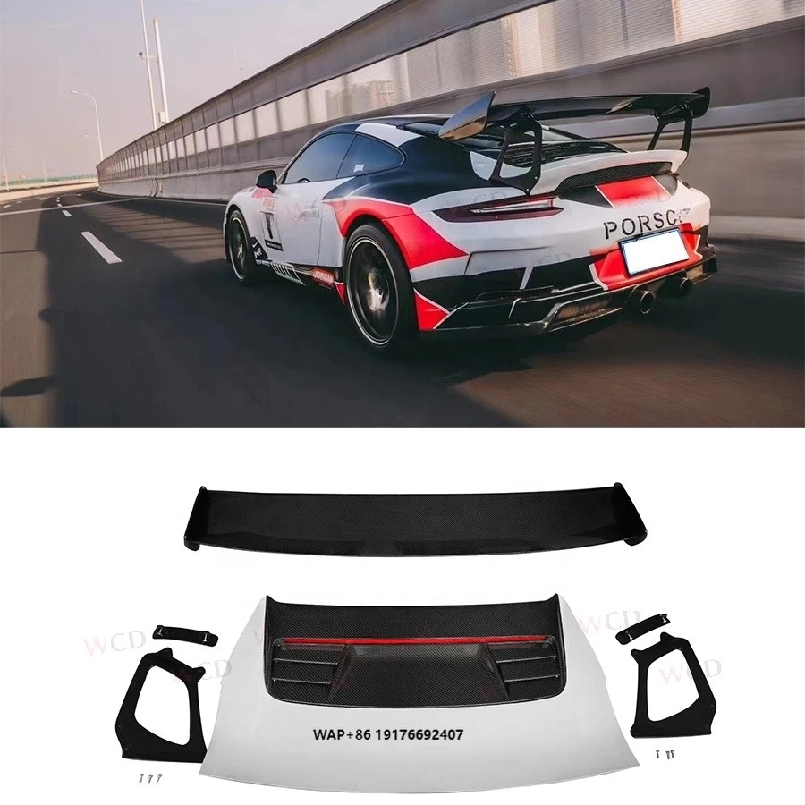 

High Quality Real Carbon Fiber Rear Spoiler forPorsche 911 991Gt2 Style Rear Trunk Wing Tail Bodykit