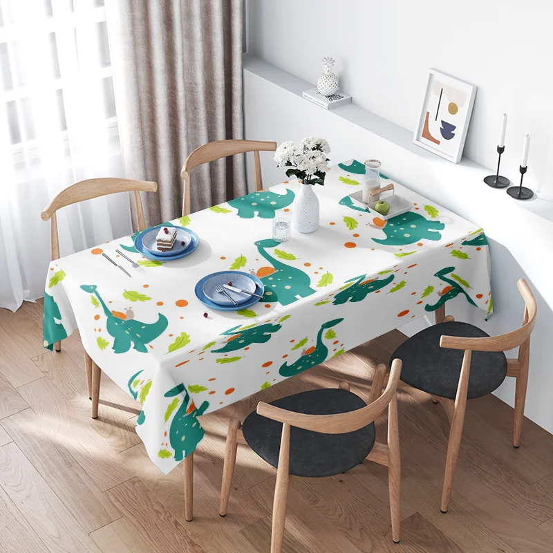 Brightly Printed Reversible Tablecloth for Dining Room Decoration