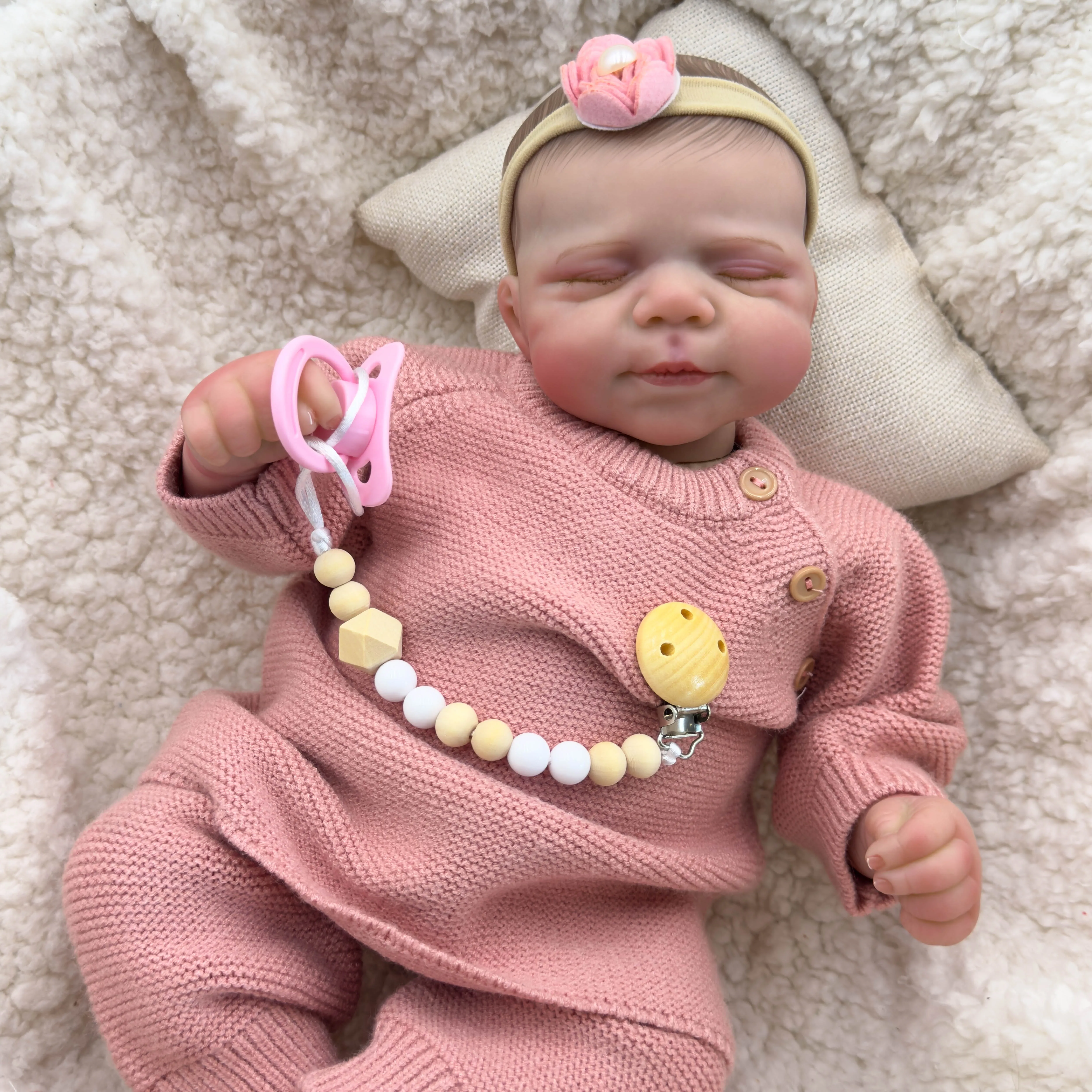 19inch Pascale Soft Cloth Body Cuddly Reborn Doll Lifelike Multiple Layers Painting 3D Skin Hand Painted Hair Visible Veins