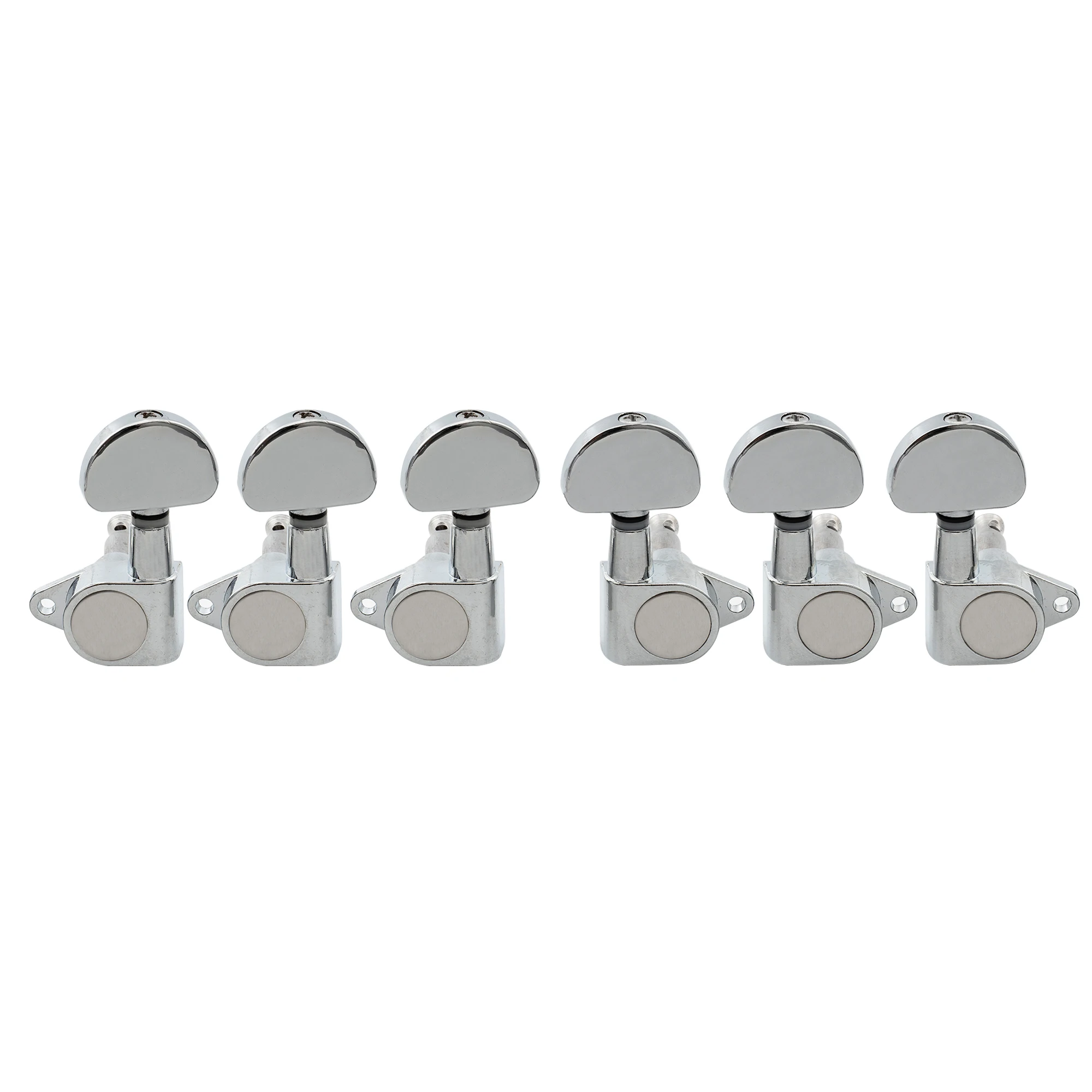 Musiclily Basic 3R3L 15:1 Ratio Full Sealed Machine Heads Tuners Tuning Pegs Keys Right Angle Screw for Acoustic Electric Guitar