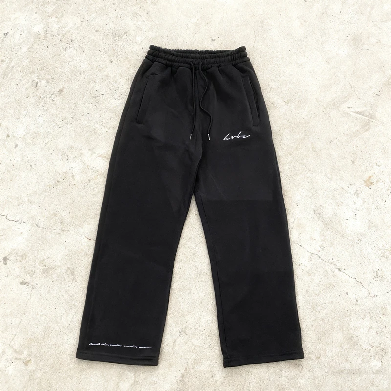 

Y2k autumn and winter unisex loose straight leg work pants with letter drawstring lining, casual pants, hip-hop fashion