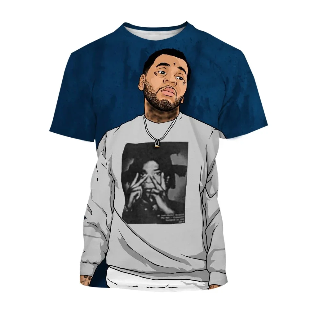 2025 New Fashion Kevin Gates 3D Printed Hip Hop Quick Drying Breathable Casual Outdoor Men's and Women's Large Size T-shirt Top