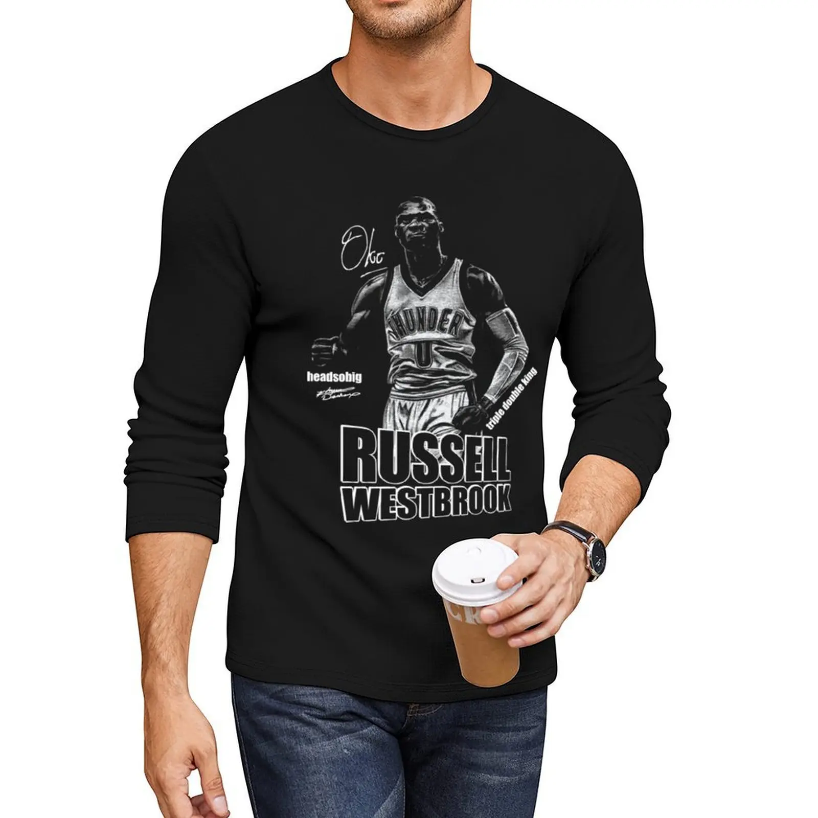 Длинная футболка Russell Westbrook Basketball, возвышенная футболка, футболки с графическим рисунком, новое издание, футболки с аниме для тренировок для мужчин