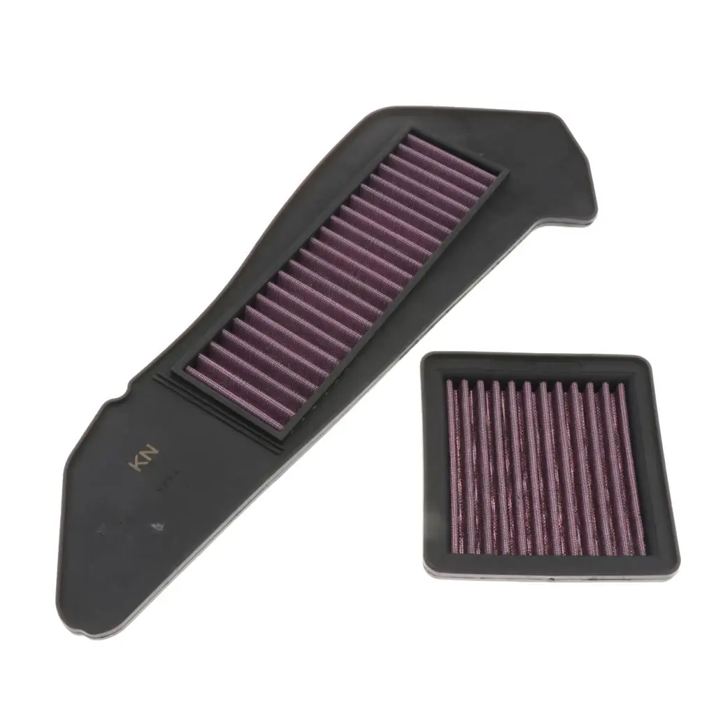 High Flow Motorcycle Element Drop in Washable Air Cleaner Panel for Yamaha XMAX 250 300 LW08 Fit