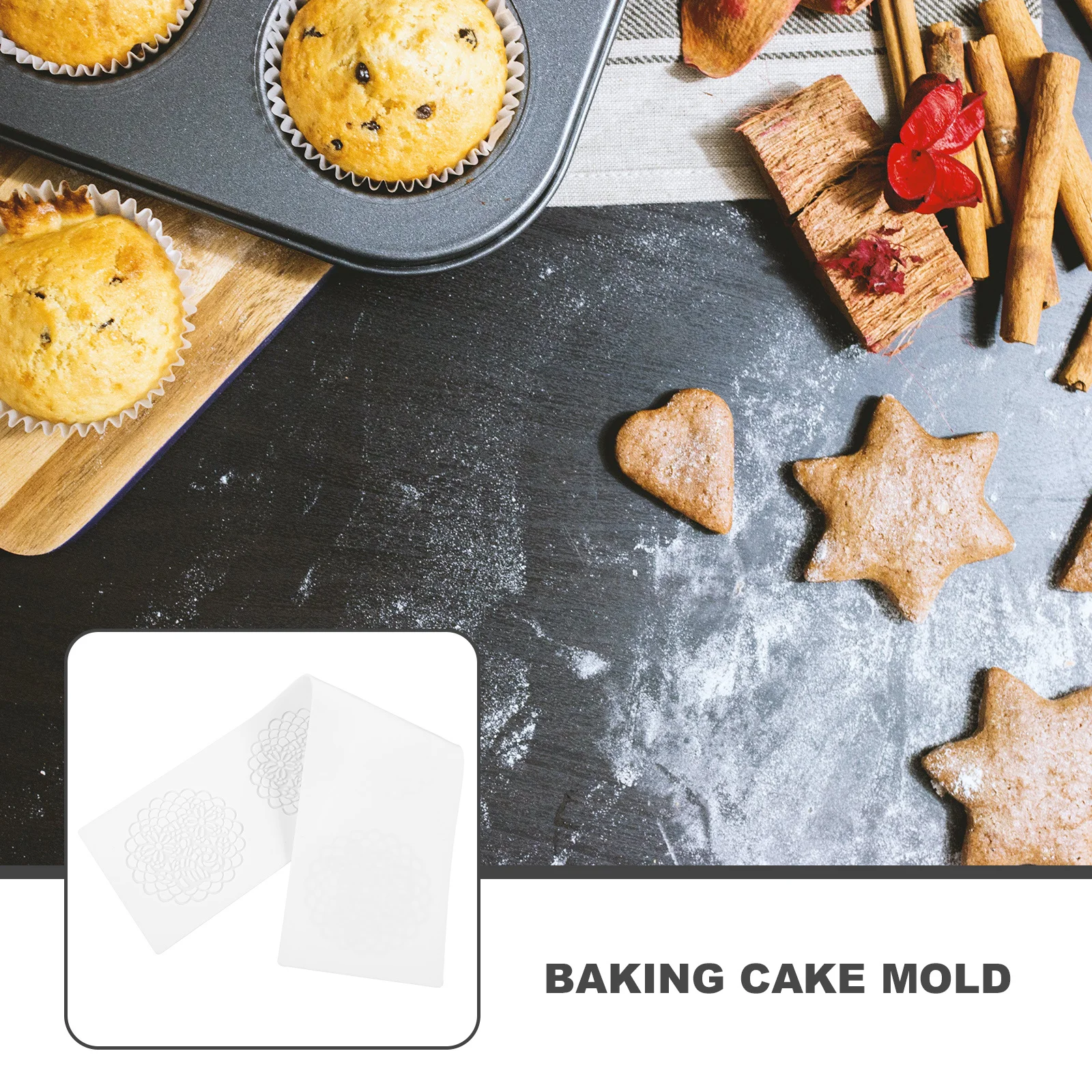 Силиконовая форма для выпечки, трафарет для десертов, многоразовая