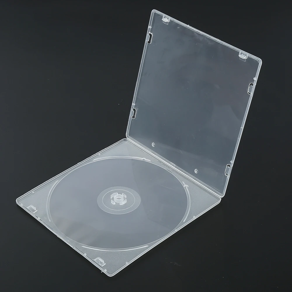 5/10pc Standard Clear CD Jewel Case Plastic Dust Protection Case Single Pack Anti-scratch Translucency CD Case With Clear Tray