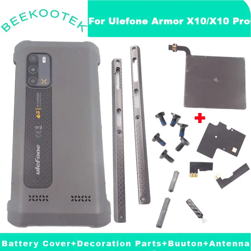 

Battery Cover Back Cover With Side Cable Mic+Lens+Composite Back Cover +Button+NFC+Sidebar Accessories For Ulefone Armor X10 Pro