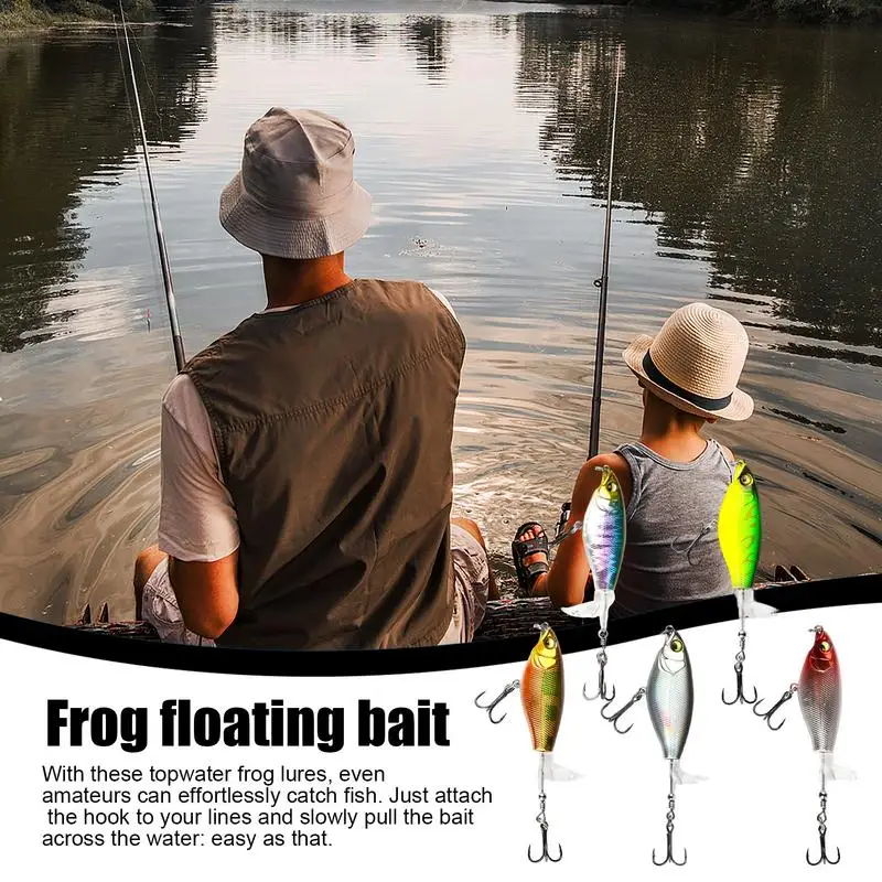 

Fishing Bait Set 5PCS Fishing Artificial Baits Bass Lures Floating Water Lure Saltwater & Freshwater Fishing Gear For Bass