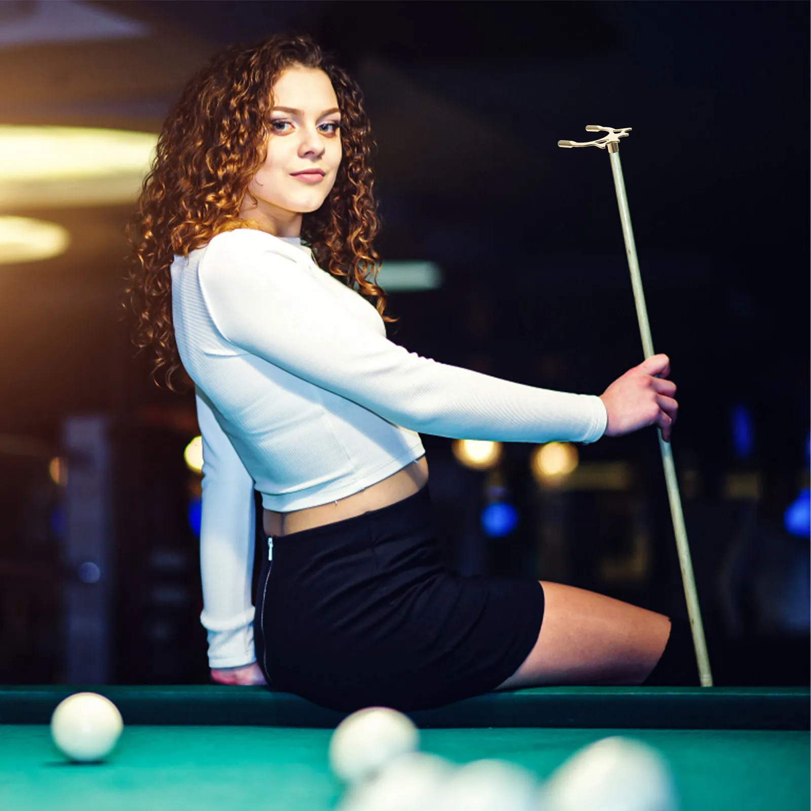 

Pool Cue Bridge Metal Cue Pole Rack Portable Sliding Billiard Bridge Stick Rest Stable Snooker Accessories Gift
