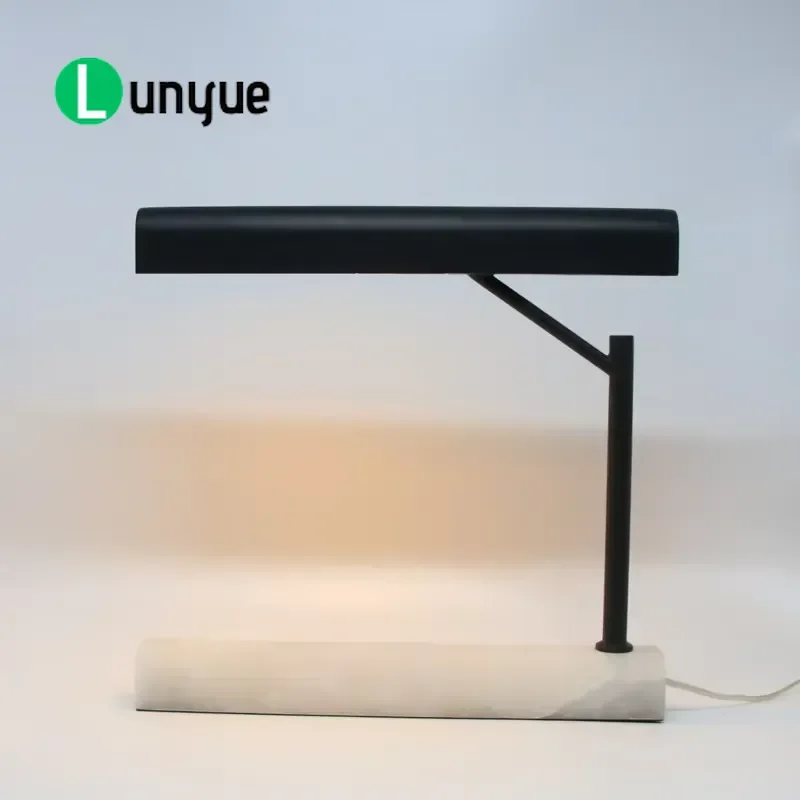Nordic Modern Black Metal Portable Reading Table Lamp Architectural Design Decorative Light for Home Office Desk Bedroom