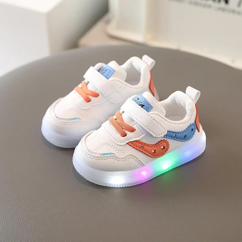 Child Shoe Boys Girl Led Light Sneakers Glowing Shoe for Kids Soft Soled Breathable Casual shoes Infant Toddler Baby Shoes Tenis