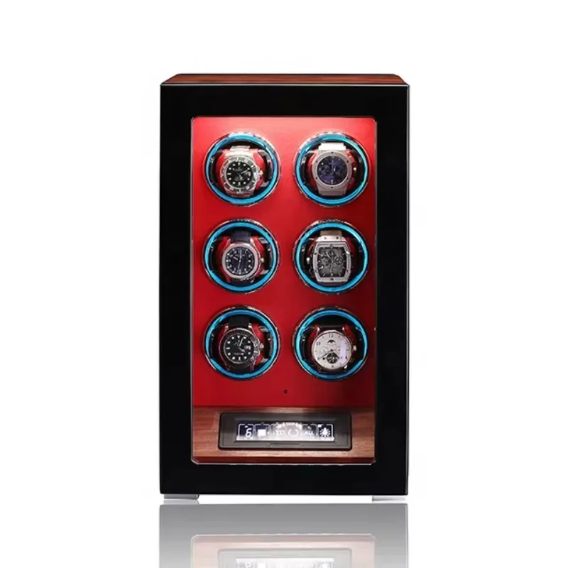 Luxury Wooden Watch Winder 2/4/6/9/12 Watches Storage Box Leather Lining Lock Water Resistant Protective Eco-Friendly