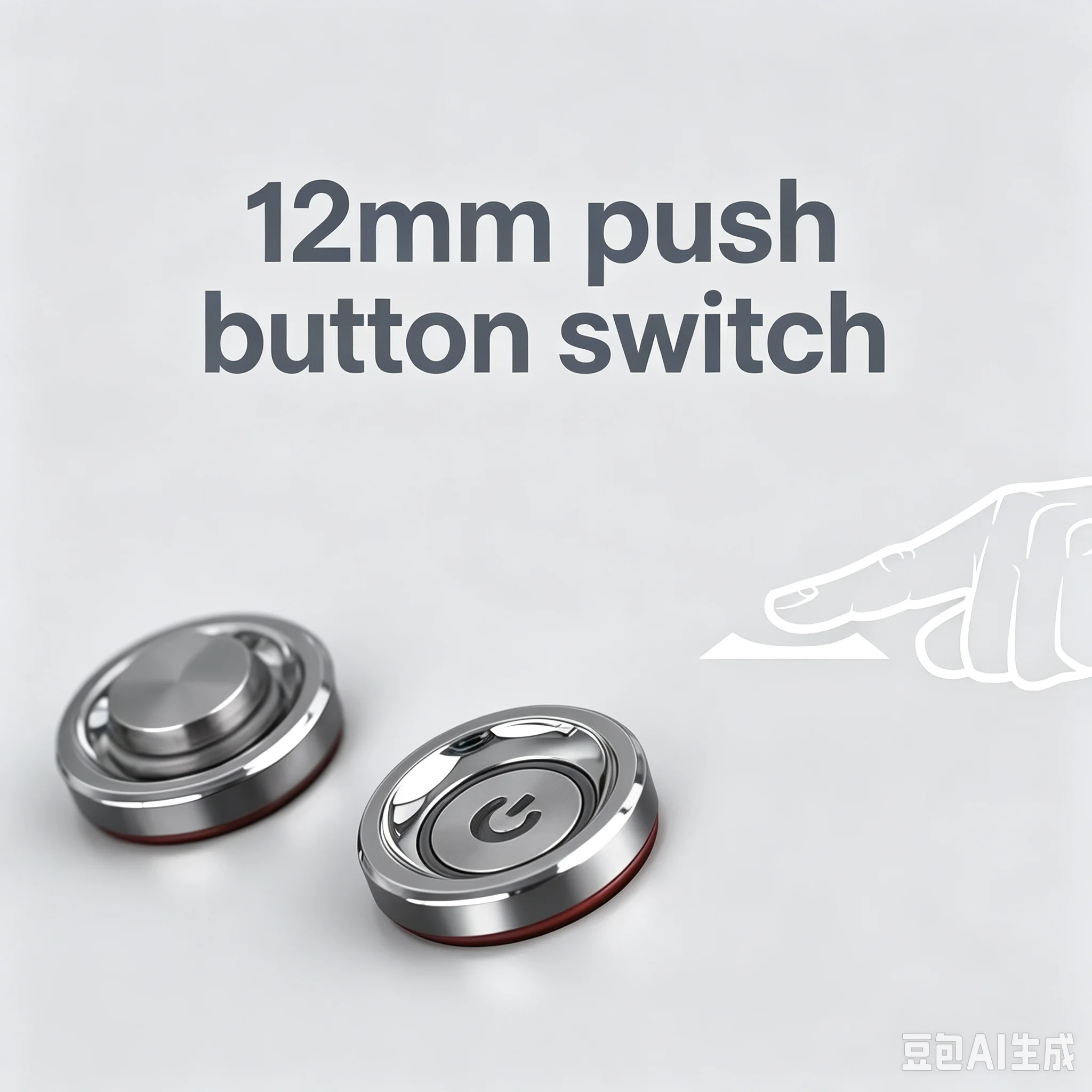 12mm 7A high current metal push button switch,DC12V LED,car/computer modification switch