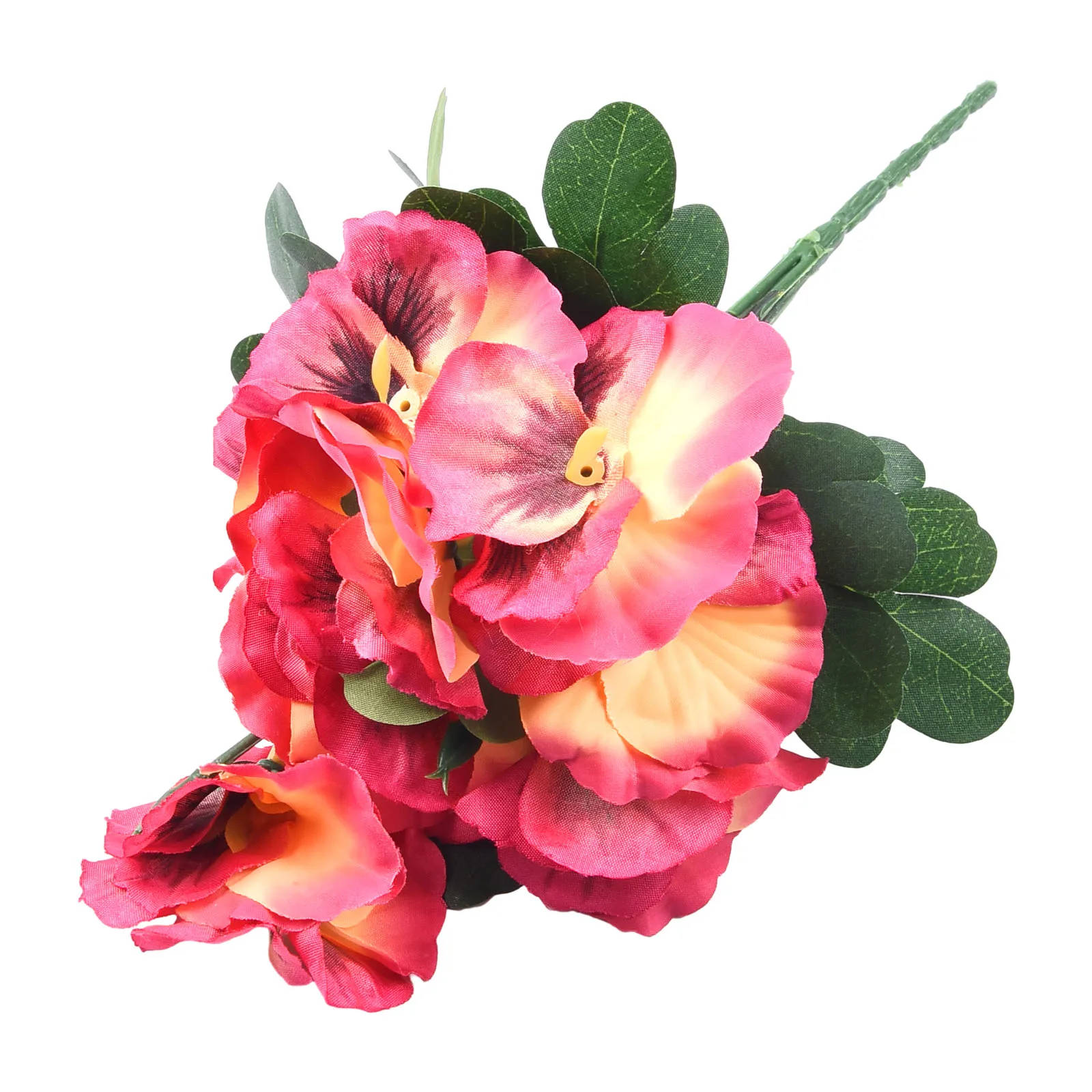 Colorful For Wedding Party Decoration Pansy Fake Flower Bouquet 10 Heads 26cm Artificial Pvc Red/Orange/Purple