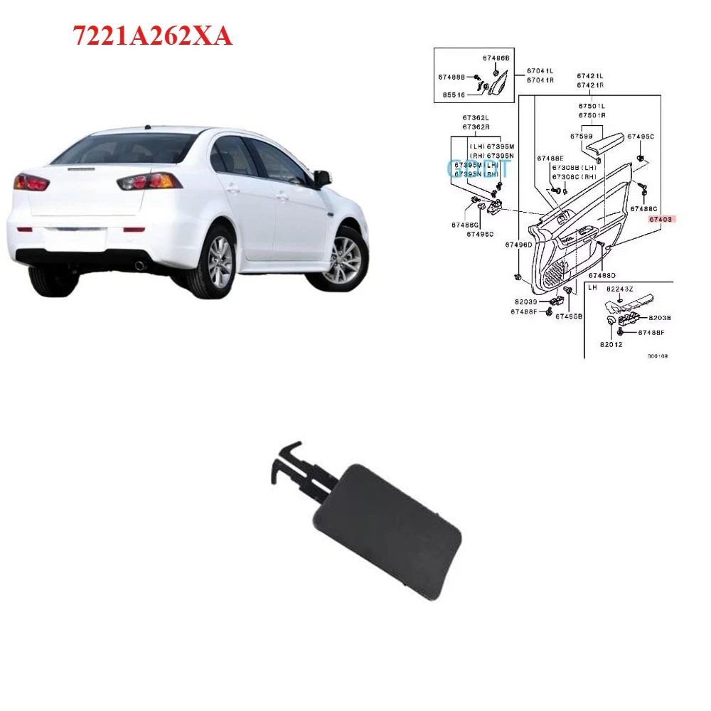 

1 Pcs Door Interior Handle Srews Cap for Lancer CX CY CZ Handle Trim for Lancer EVO 10 Inner Handle Decoration Cover 7221A262XA